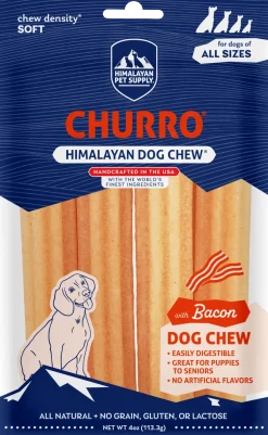 Himalayan Pet Supply yakyCHURRO with Bacon Dog Chews (4 ct)