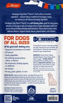 Himalayan Pet Supply yakyCHURRO with Bacon Dog Chews (4 ct)