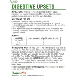 HomeoPet Avian Digestive Upsets For Poultry & Pet Birds (15 ml)