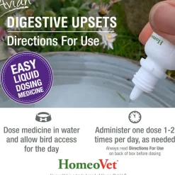 HomeoPet Avian Digestive Upsets For Poultry & Pet Birds (15 ml)