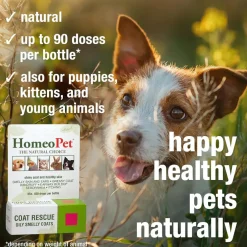 HomeoPet Coat Rescue Only Smelly Coats for Small Animals, 15-ml