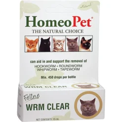 HomeoPet Feline WRM Clear For Cats (15 ml)