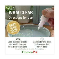 HomeoPet Feline WRM Clear For Cats (15 ml)