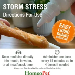 HomeoPet Storm Stress for Small Animals, 15-ml