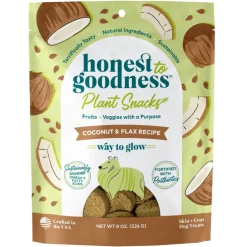 Honest To Goodness Way to Glow Coconut & Flax Recipe Skin & Coat Treats For Dogs (8 oz)
