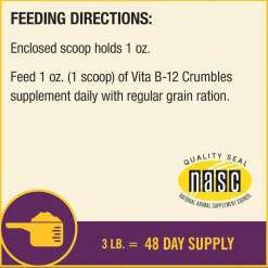 Horse Health Products Vita B-12 Crumbles Vitamin Supplement For Horses (3 lb)