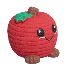 HuggleHounds Sweet Cheeks Foodies Apple Ruff-Tex Latex Squeaky Dog Toy