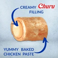 Inaba Churu Bites Chicken Recipe wraps Tuna with Scallop Recipe Cat Treats, 0.35-oz X 3