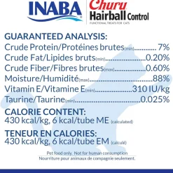 Inaba Churu Indoor Care Chicken Recipe Puree Grain-Free Lickable Treat for Cats, 0.5-oz x 4-tubes