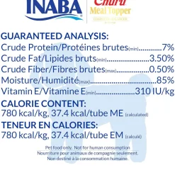 Inaba Churu Meal Topper Chicken with Pumpkin Recipe Dog Food, 0.5-oz x 4-tubes