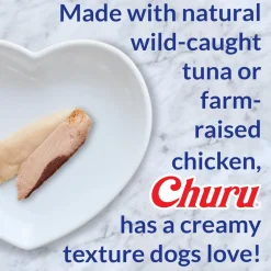 Inaba Churu Meal Topper Chicken Recipe Dog Food, 0.5-oz x 4-tubes