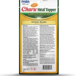 Inaba Churu Meal Topper Chicken Recipe Dog Food, 0.5-oz x 4-tubes