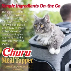 Inaba Churu Meal Topper Chicken with Cheese Recipe Cat Food, 0.5-oz x 4-tubes