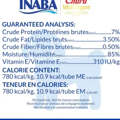 Inaba Churu Meal Topper Chicken with Cheese Recipe Dog Food, 0.5-oz x 4-tubes