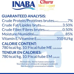 Inaba Churu Meal Topper Chicken with Salmon Recipe Dog Food, 0.5-oz x 4-tubes