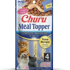 Inaba Churu Meal Topper Tuna Recipe Cat Food, 0.5-oz x 4-tubes