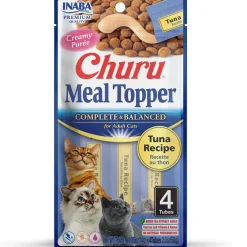 Inaba Churu Meal Topper Tuna Recipe Cat Food, 0.5-oz x 4-tubes