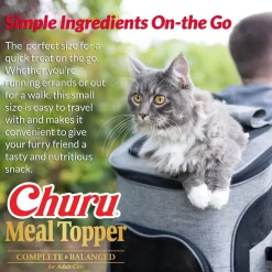 Inaba Churu Meal Topper Tuna Recipe Cat Food, 0.5-oz x 4-tubes