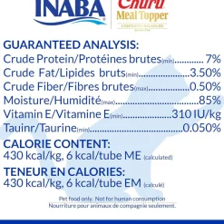 Inaba Churu Meal Topper Tuna with Scallop Recipe Cat Food, 0.5-oz x 4-tubes
