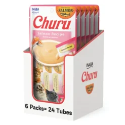 Inaba Churu Salmon Recipe Lickable Cat Treats, 0.5-oz tube
