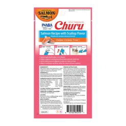 Inaba Churu Salmon with Scallop Recipe Lickable Cat Treats, 0.5-oz tube