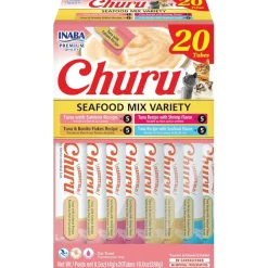 Inaba Churu Seafood Variety Pack Grain-Free Lickable Treat for Cats