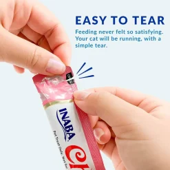 Inaba Churu Tuna with Bonito Flakes Puree Grain-Free Lickable Treat for Cats, 0.5-oz x 4-tubes