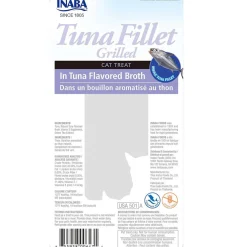 Inaba Ciao Grilled Tuna Fillet in Tuna Flavored Broth Cat Treat, 0.52-oz