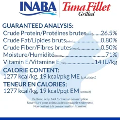 Inaba Ciao Grilled Tuna Fillet in Tuna Flavored Broth Cat Treat, 0.52-oz