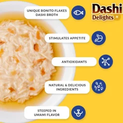 Inaba Dashi Delights Chicken & Bonito Flakes Recipe in Broth Cat Food, 2.5-oz
