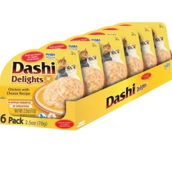 Inaba Dashi Delights Chicken with Cheese Recipe in Broth Cat Food, 2.5-oz