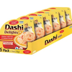 Inaba Dashi Delights Chicken with Tuna & Salmon Recipe in Broth Cat Food, 2.5-oz