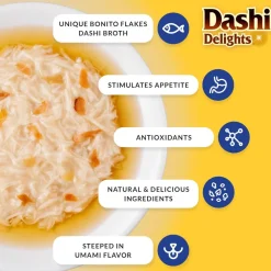 Inaba Dashi Delights Chicken with Tuna & Salmon Recipe in Broth Cat Food, 2.5-oz