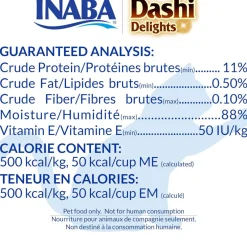 Inaba Dashi Delights Chicken with Tuna & Scallop Recipe in Broth Cat Food, 2.5-oz - DISCO
