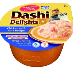 Inaba Dashi Delights Chicken with Tuna Recipe in Broth Cat Food, 2.5-oz