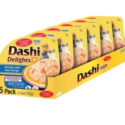 Inaba Dashi Delights Chicken with Tuna Recipe in Broth Cat Food, 2.5-oz