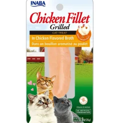 Inaba Grilled Chicken Fillet in Chicken Flavored Broth Cat Treat, 0.9-oz