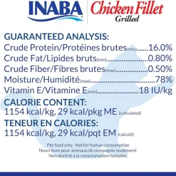 Inaba Grilled Chicken Fillet in Chicken Flavored Broth Cat Treat, 0.9-oz
