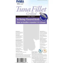 Inaba Grilled Tuna Fillet in Shrimp Flavored Broth Cat Treat, 0.52-oz