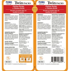 Inaba Twin Packs Chicken Recipe in Chicken Broth Grain-Free Cat Food, 1.4-oz