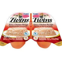 Inaba Twins Tuna & Chicken Recipe Grain-Free Cat Food, 1.23-oz
