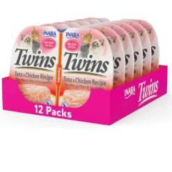 Inaba Twins Tuna & Chicken Recipe Grain-Free Cat Food, 1.23-oz