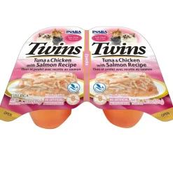 Inaba Twins Tuna & Chicken with Salmon Recipe Grain-Free Cat Food, 1.23-oz
