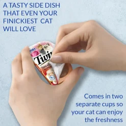 Inaba Twins Tuna & Chicken with Salmon Recipe Grain-Free Cat Food, 1.23-oz