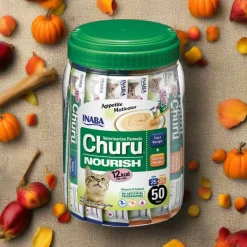 INABA Veterinarian Formula Churu Nourish, Chicken & Tuna Recipe Lickable Treats for Cats