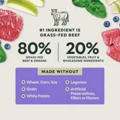 Instinct Fresh Dried Meal Blends Freeze-Dried Grass-Fed Beef & Orchard Blend Recipe for Dogs