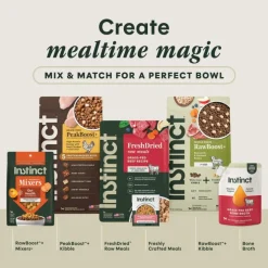 Instinct Fresh Dried Meal Blends Freeze-Dried Grass-Fed Beef & Wild Berry Recipe for Dogs