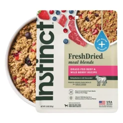 Instinct Fresh Dried Meal Blends Freeze-Dried Grass-Fed Beef & Wild Berry Recipe for Dogs