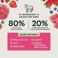 Instinct Fresh Dried Meal Blends Freeze-Dried Grass-Fed Beef & Wild Berry Recipe for Dogs