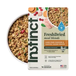 Instinct Fresh Dried Meal Blends Freeze-Dried Cage-Free Chicken & Harvest Blend Recipe for Dogs